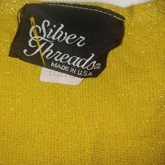 Vintage silver threads sparkly gold tank t… - Picture 6 of 6